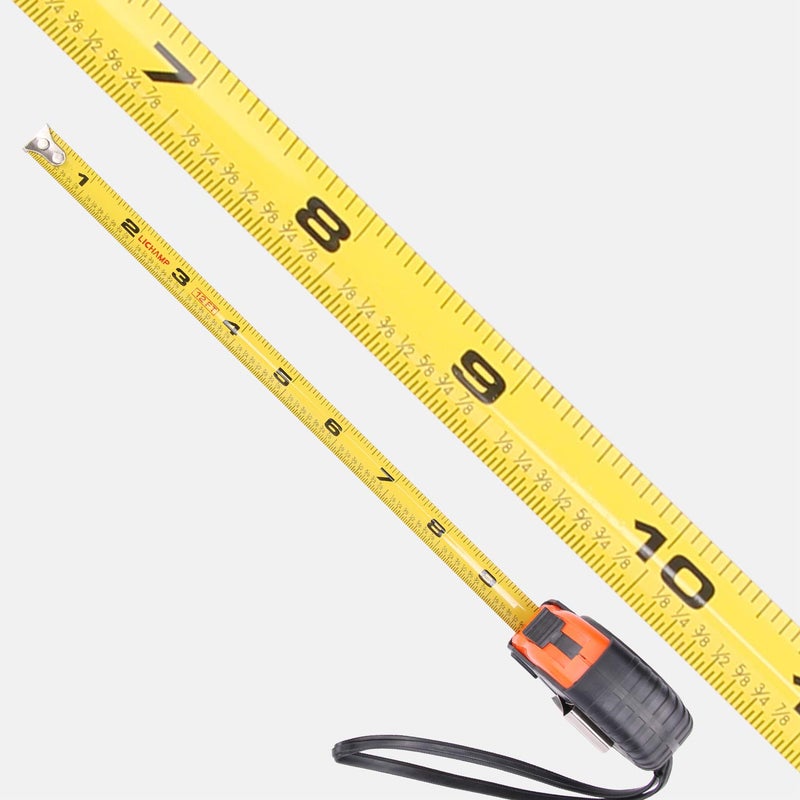LICHAMP Tape Measure 12 ft, 8 Pack Bulk Easy Read Measuring Tape Retractable with Fractions 1/8, Measurement Tape 12-Foot by 1/2-Inch - Image 2